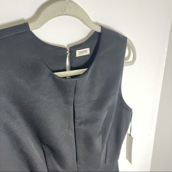 NWT L'AGENCE Trapeze Keyhole Mini Dress in Black - Picture 5 of 7